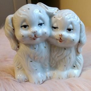 Vintage Taiwanese Porcelain Dogs Figurine